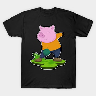 Pig Bowling Bowling ball Sports T-Shirt